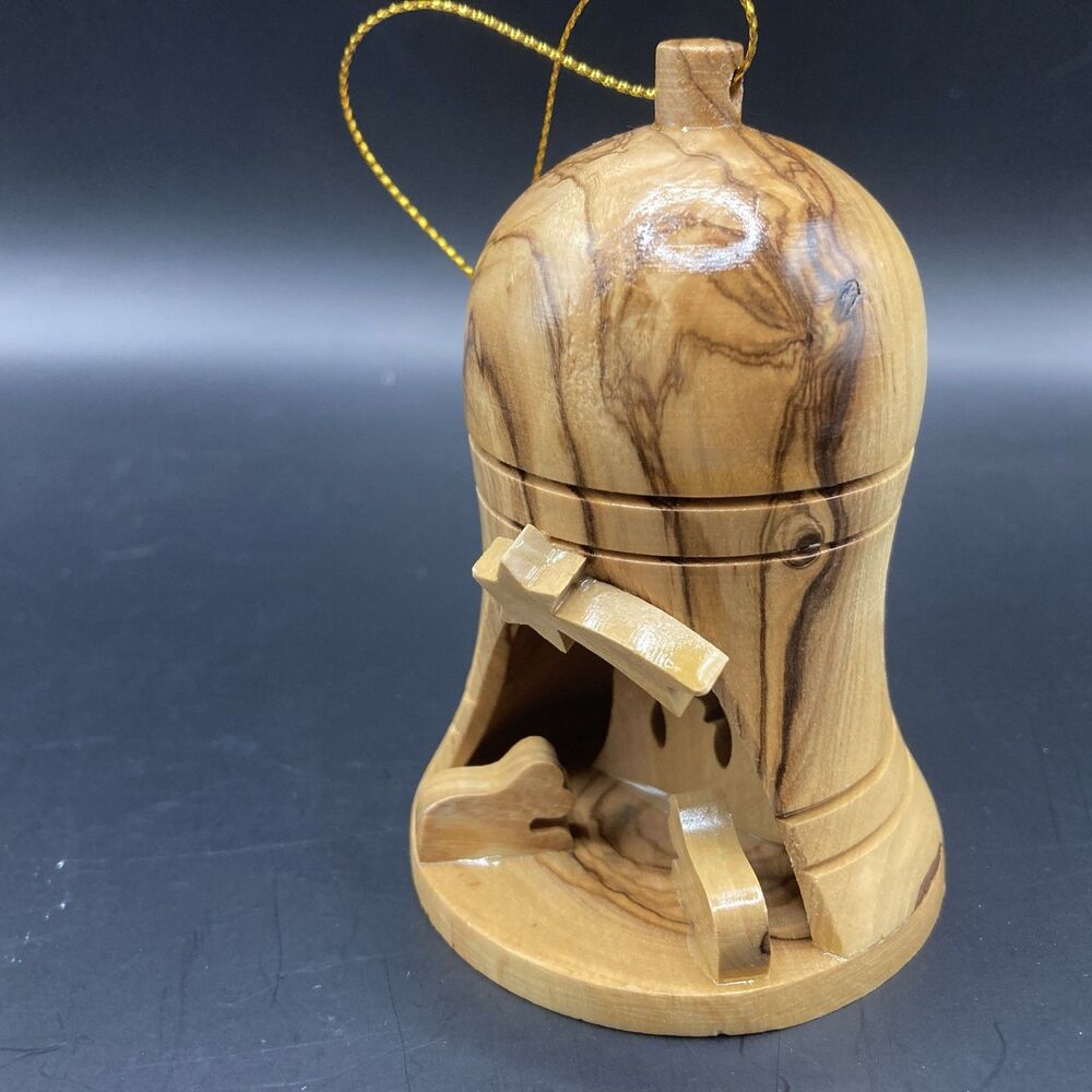 Olivewood Bethlehem Nativity Ornament Israel Hand Carved Holy Land Christmas - Picture 8 of 10